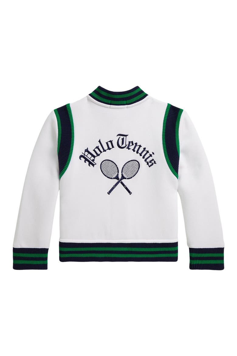 Kids' US Open Fleece Varsity Jacket, Alternate, color, WHITE MULTI