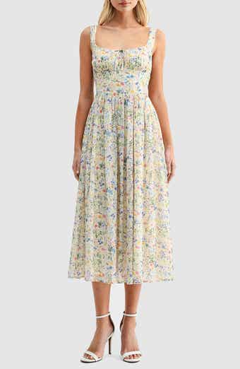 Lush Floral Fit & Flare Midi Sundress