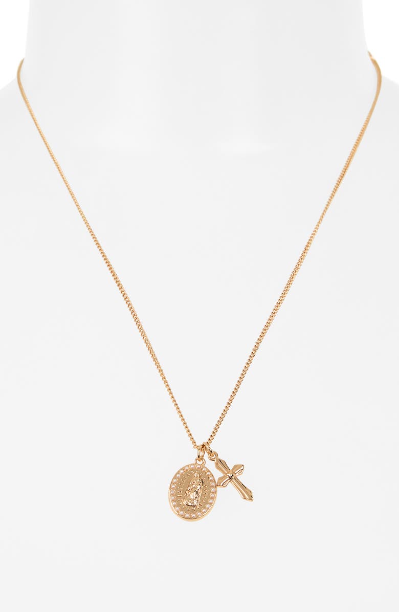 Saint & Cross Pendant Necklace