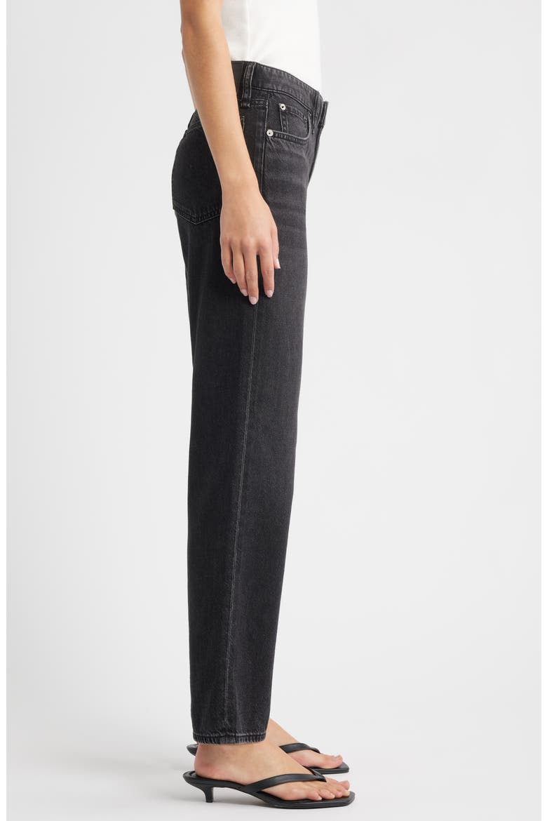 Featherweight Dre Low Rise Baggy Boyfriend Jeans, Alternate, color, JET BLACK