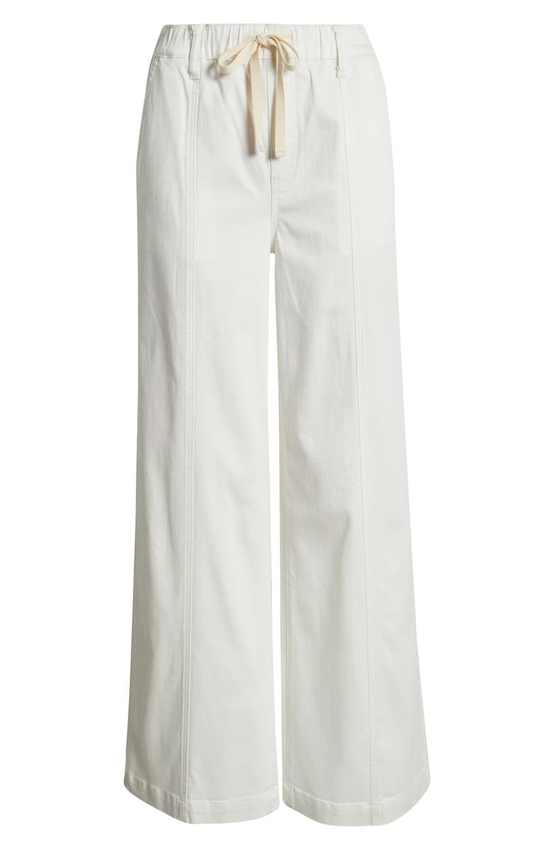 1822 Denim High Waist Wide Leg Drawstring Jeans, Alternate, color, White
