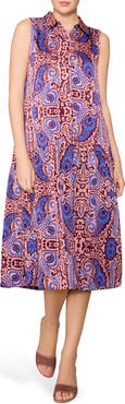 MELLODAY Sleeveless Shirtdress