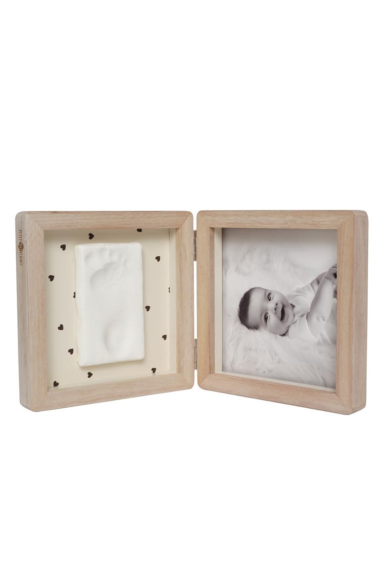 Double Frame - Baby Print & Photo Frame, Keepsake Gift, Alternate, color, Pretty Hearts