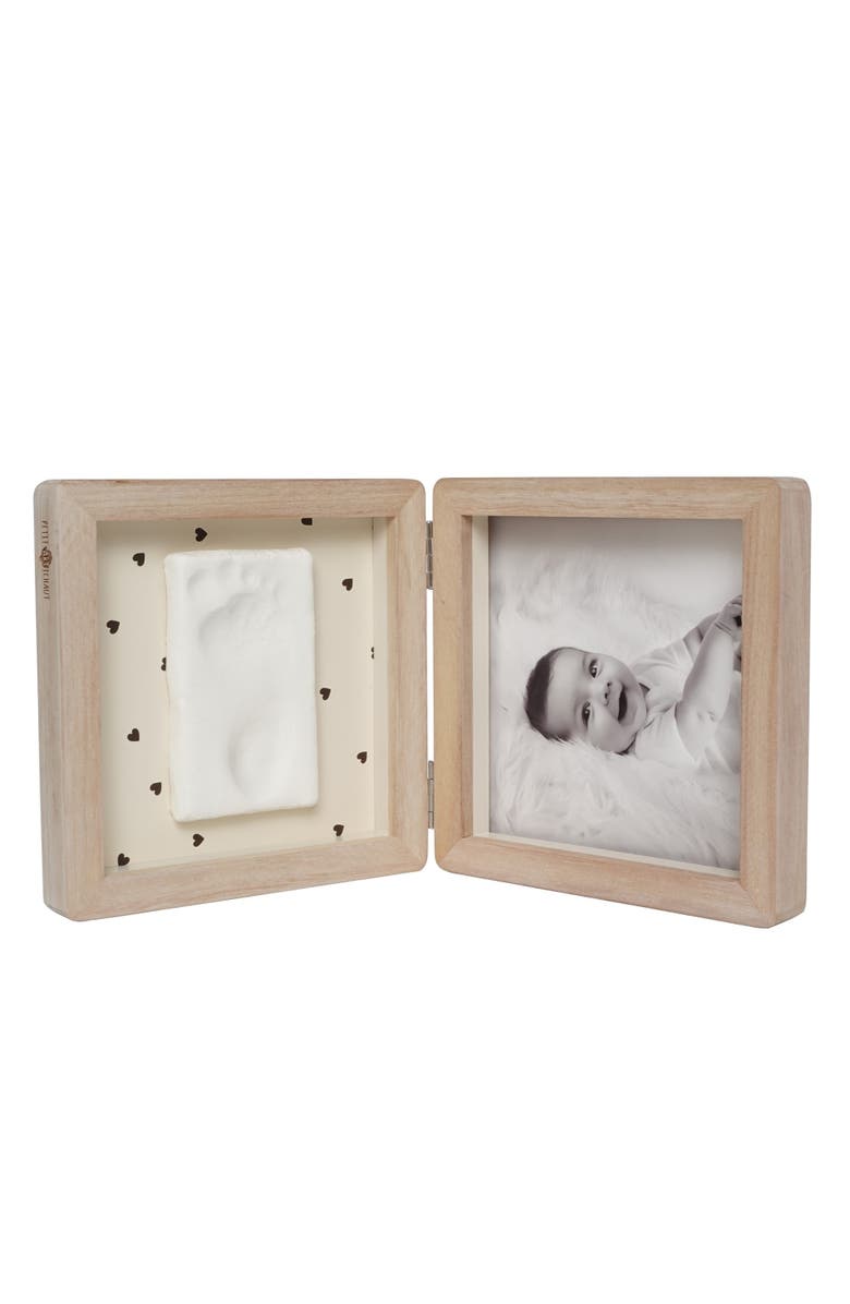 Petit Artichaut Double Frame - Baby Print & Photo Frame, Keepsake Gift, Alternate, color, Pretty Hearts