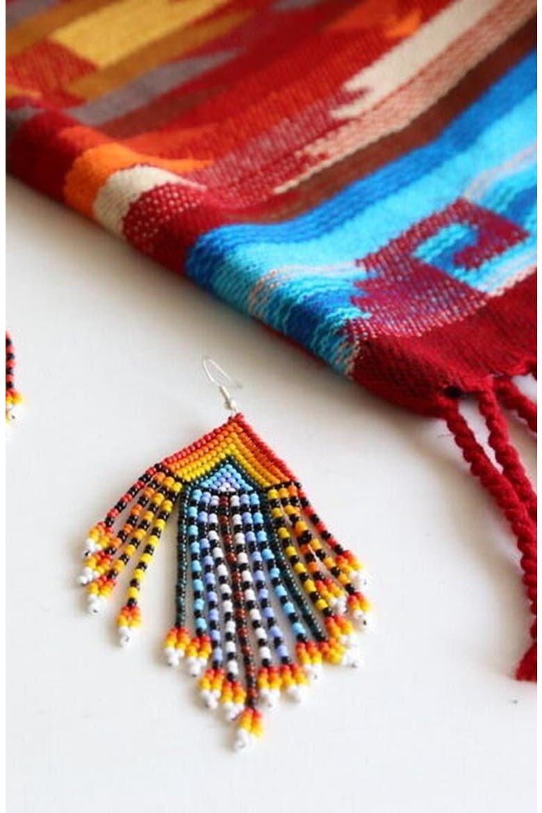 Chameleon Earring, Alternate, color, Red