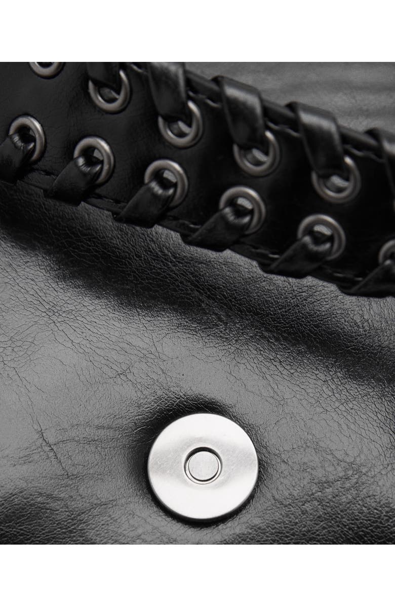 MANGO Buckle Detail Faux Leather Shoulder Bag, Alternate, color,