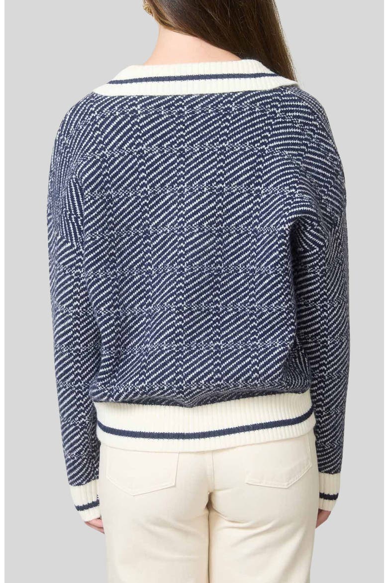 Split Johnny Collar Sweater, Alternate, color, NAVY