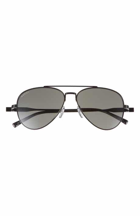 Gucci 57mm Polarized Pilot Sunglasses