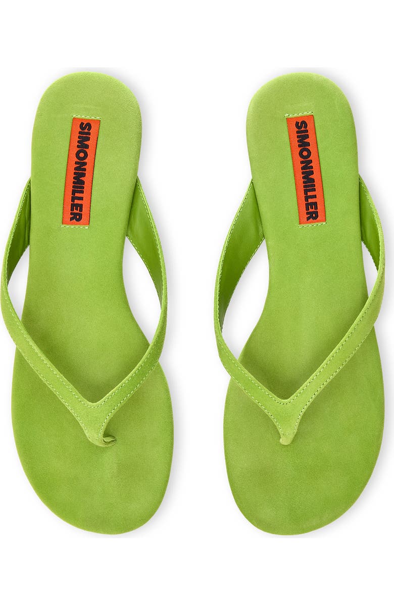 SIMONMILLER Suede Riviera Thong Sandal, Alternate, color, Matcha