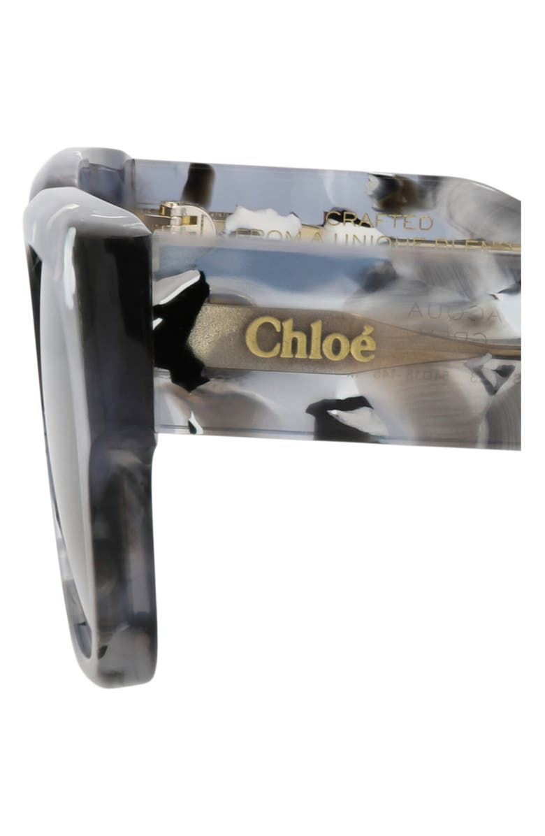 Chloé 54mm Square Sunglasses, Alternate, color, Grey Grey Grey