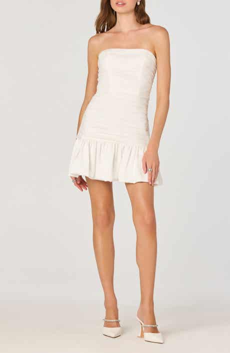 ASTR the Label Bubble Hem Strapless Minidress