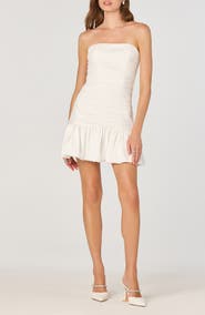ASTR the Label Bubble Hem Strapless Minidress