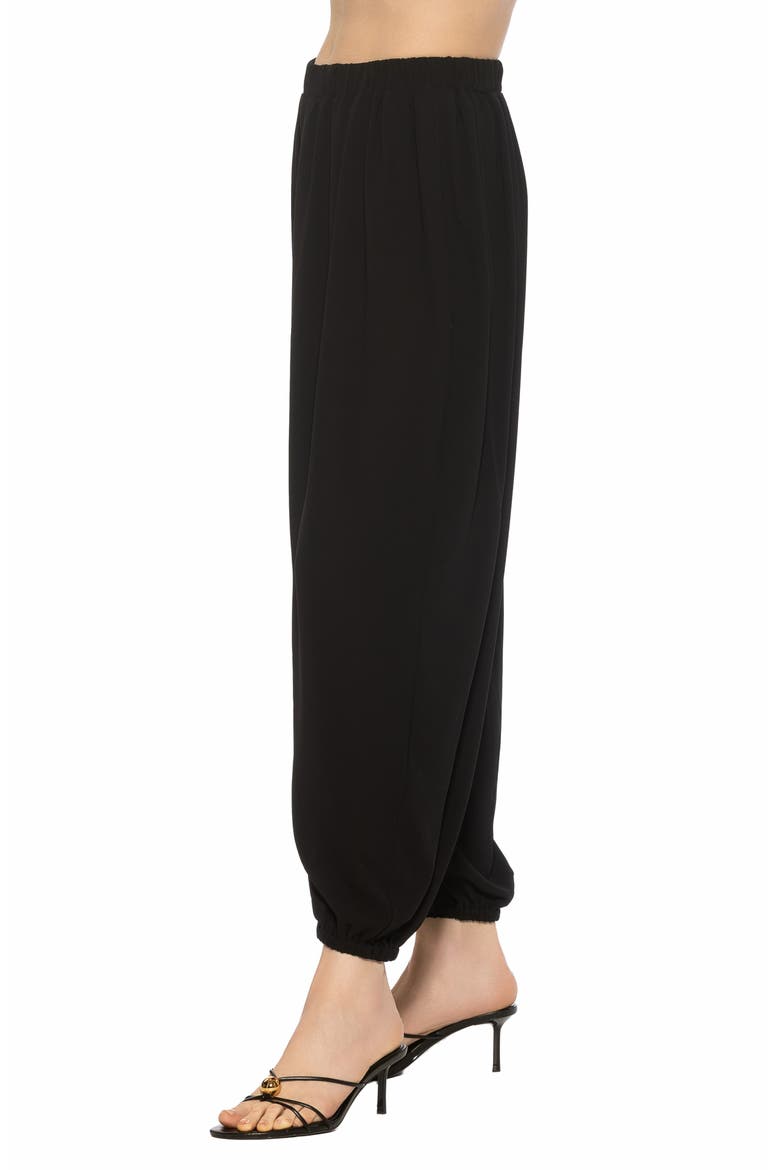 Silas Draped Balloon Pants, Alternate, color, BLACK