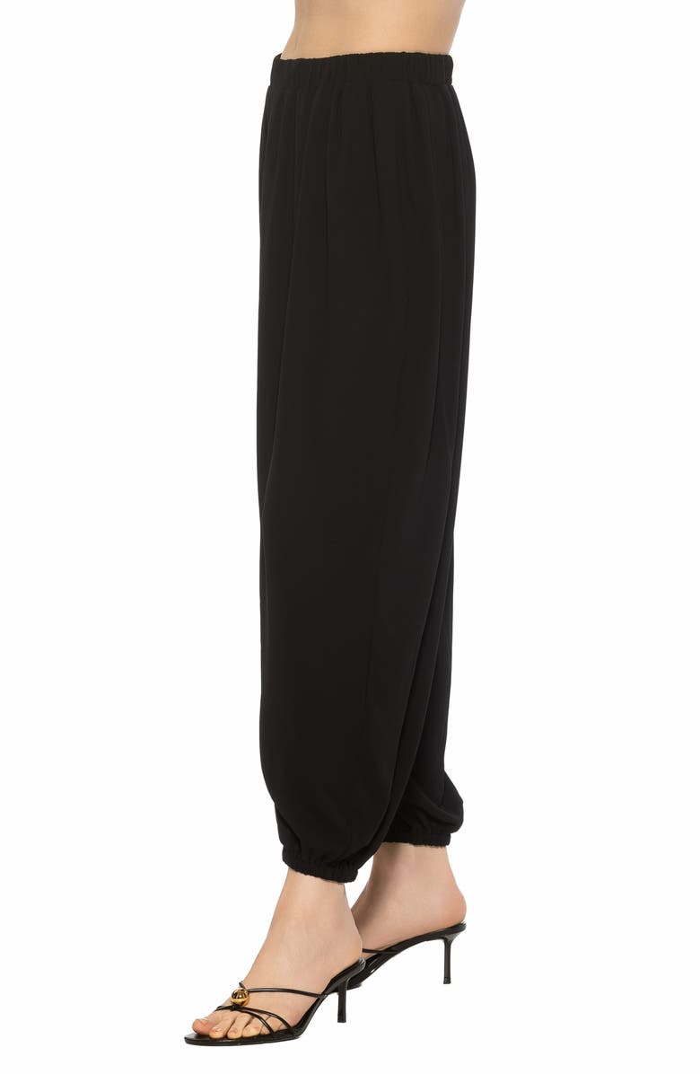 Alexia Admor Silas Draped Balloon Pants, Alternate, color, Black