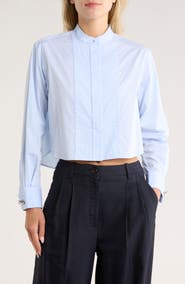 A.L.C. Kat Crop Button-Up Shirt