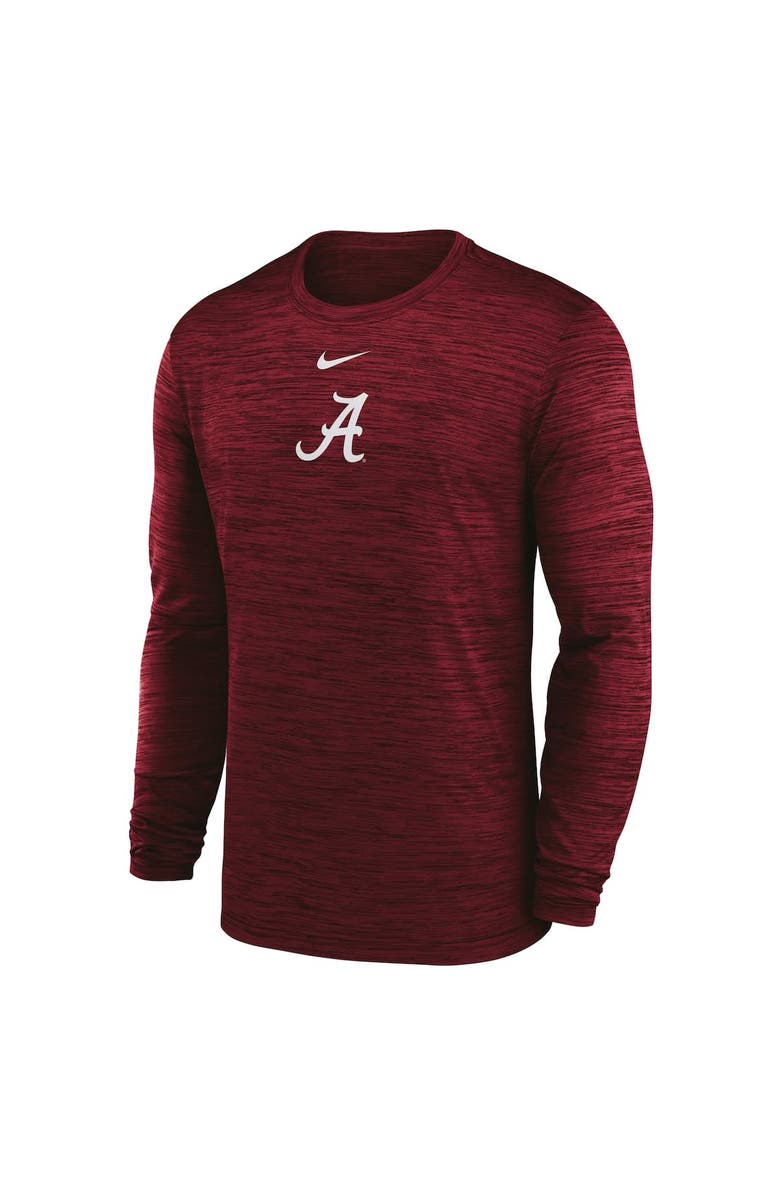 Nike Men's Nike Crimson Alabama Crimson Tide 2025 Sideline Velocity Performance Long Sleeve T-Shirt, Alternate, color,