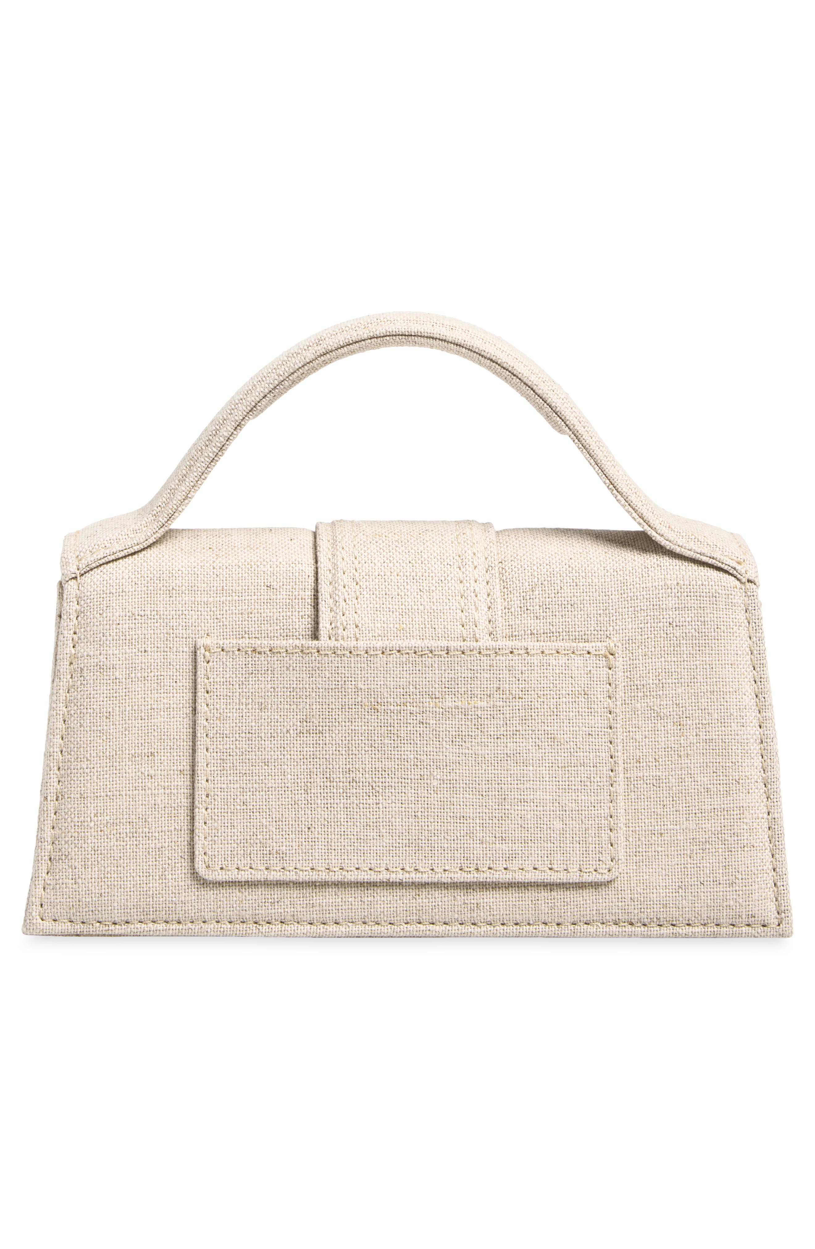 Le Bambino Canvas Effect Leather Shoulder Bag, Alternate, color, LIGHT GREIGE 140