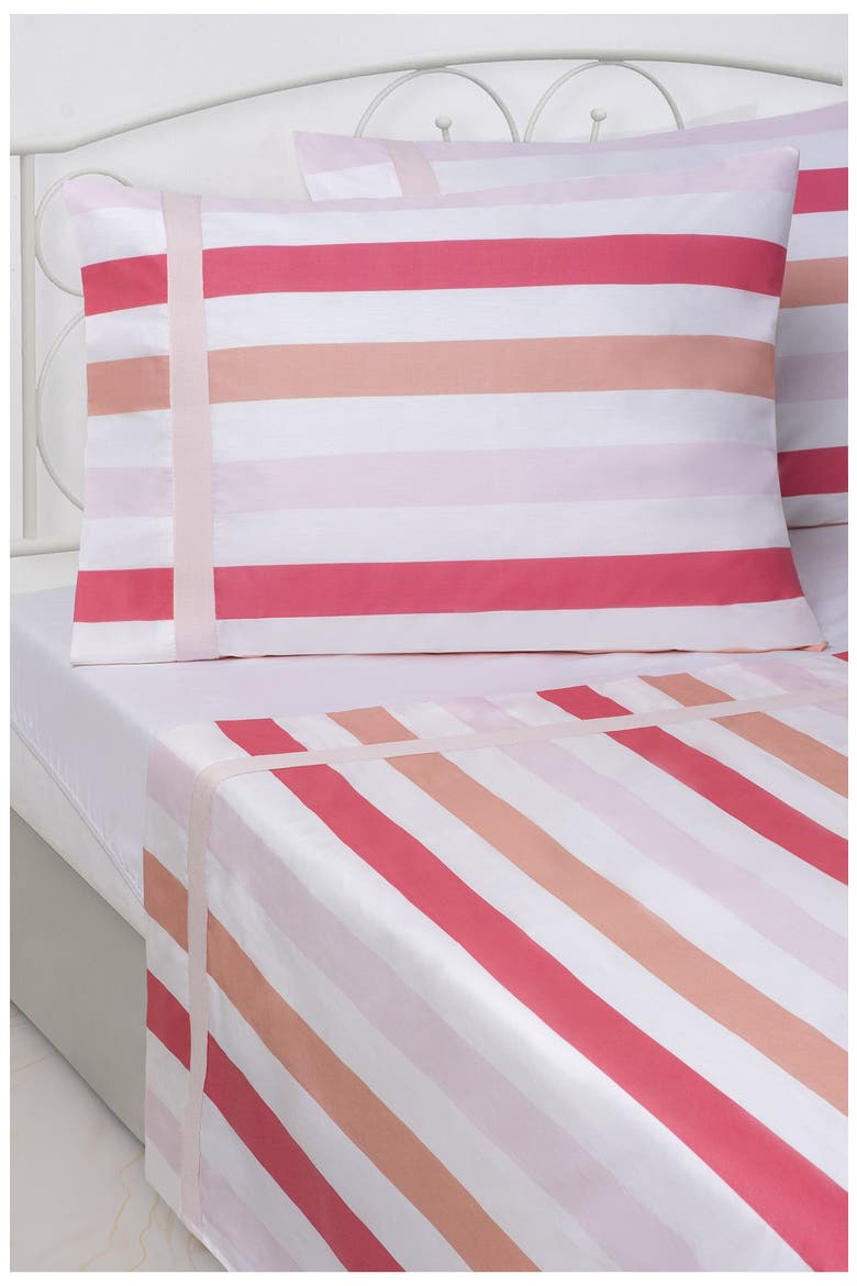 Set of Two Awning Stripe Pillow Sham, Alternate, color, PINK