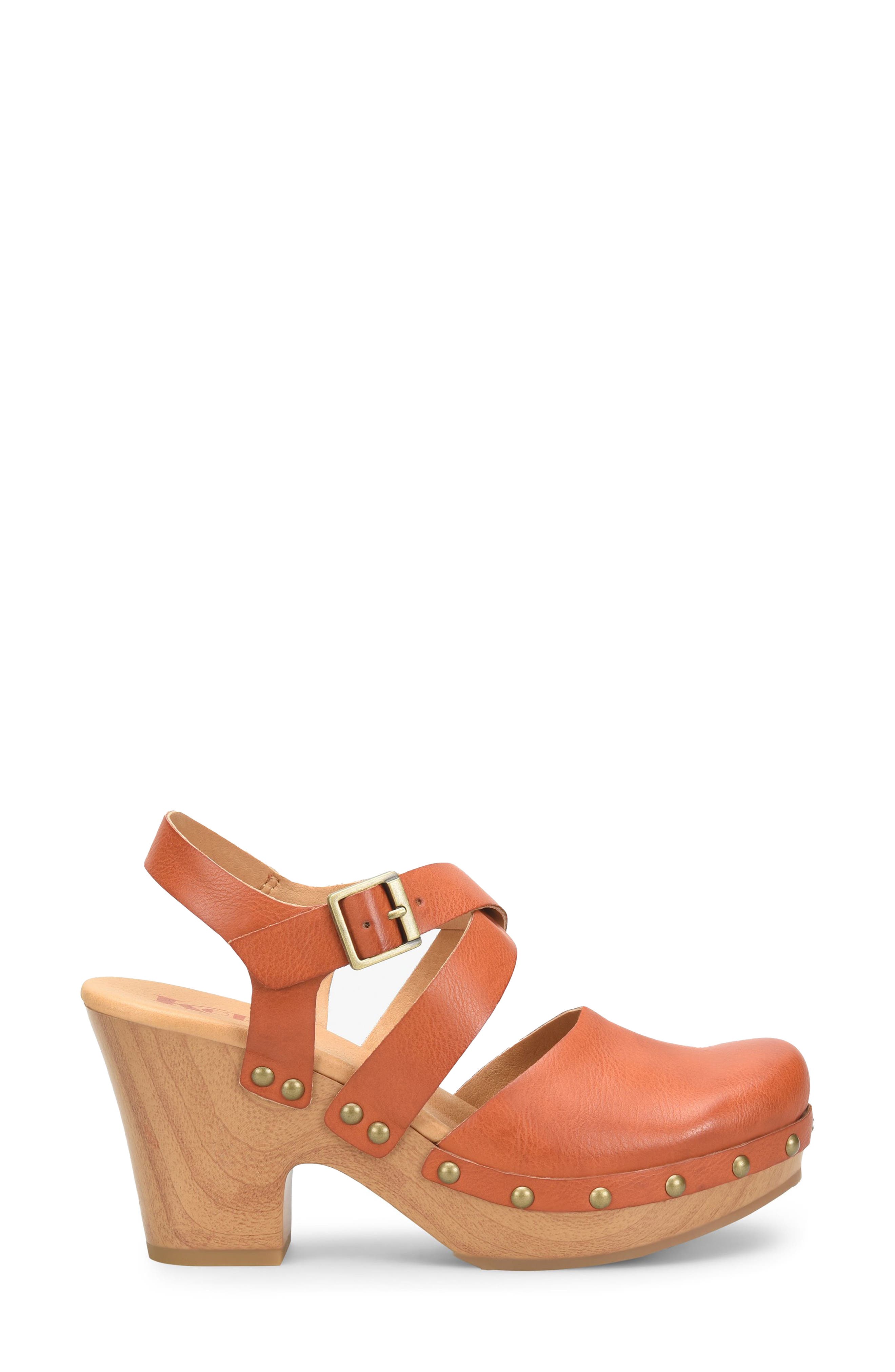 Abloom Strappy Clog Platform Slingback Pump, Alternate, color, ORANGE