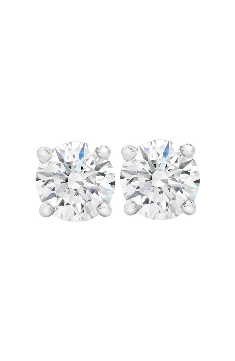 Bliss Diamond 3/4ct Diamond Studs Round Cut With Screw Backs 14K Gold Lab Created, Main, color, 14K White Gold