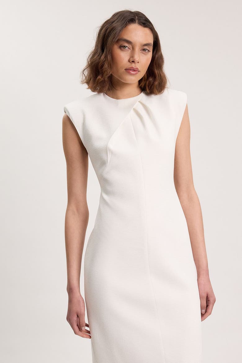 Sleeveless Pencil Midi Dress, Alternate, color, Ivory
