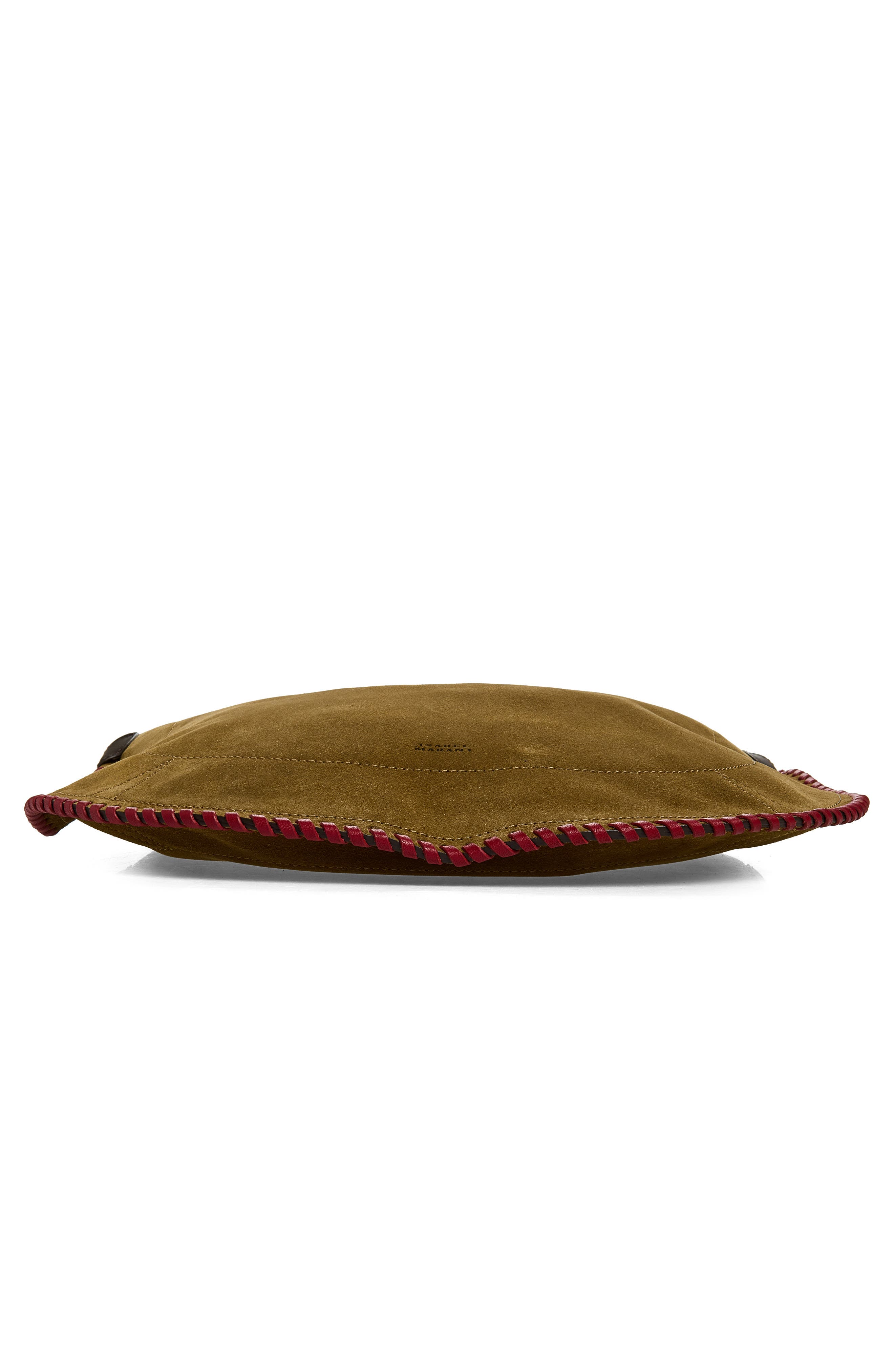 Oskan Soft Hobo Bag, Alternate, color, TAUPE/ CHERRY