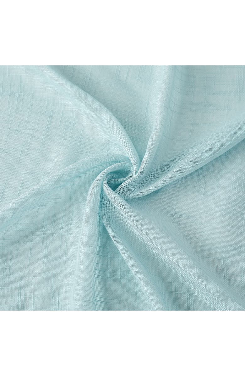 DAINTY HOME Set of 2 Sheer Curtain Panels, Alternate, color, Aqua