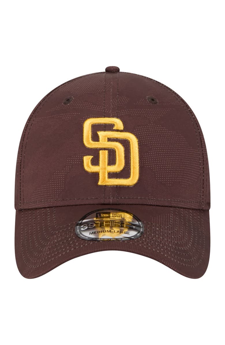 New Era Men's New Era Brown San Diego Padres Tonal Camo 39THIRTY Flex Hat, Alternate, color, Brown
