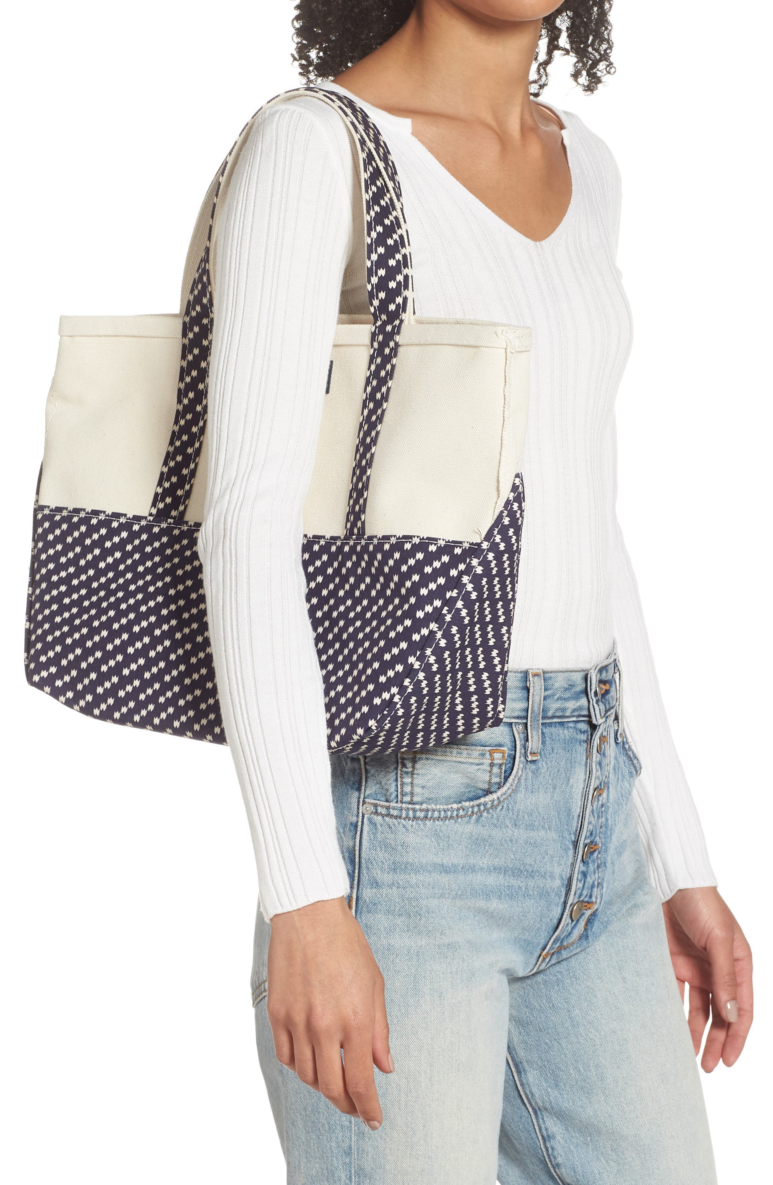 L.L.Bean Boat & Tote High Bottom Canvas Tote, Alternate, color, 