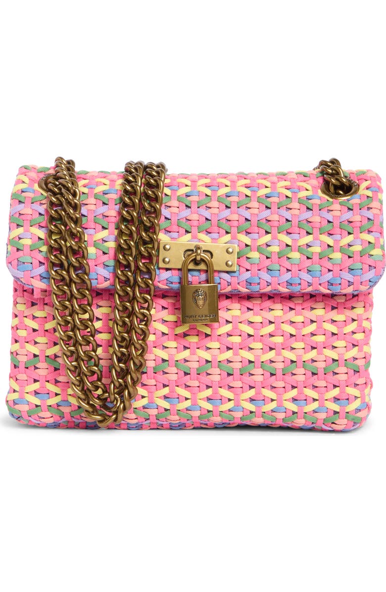 Kurt Geiger London Brixton Tweed Mini Convertible Shoulder Bag, Main, color, Pink Multi