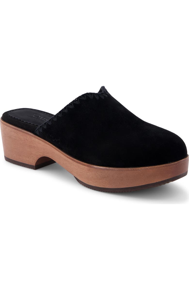 TOMS Addison Suede Clog, Main, color, Black
