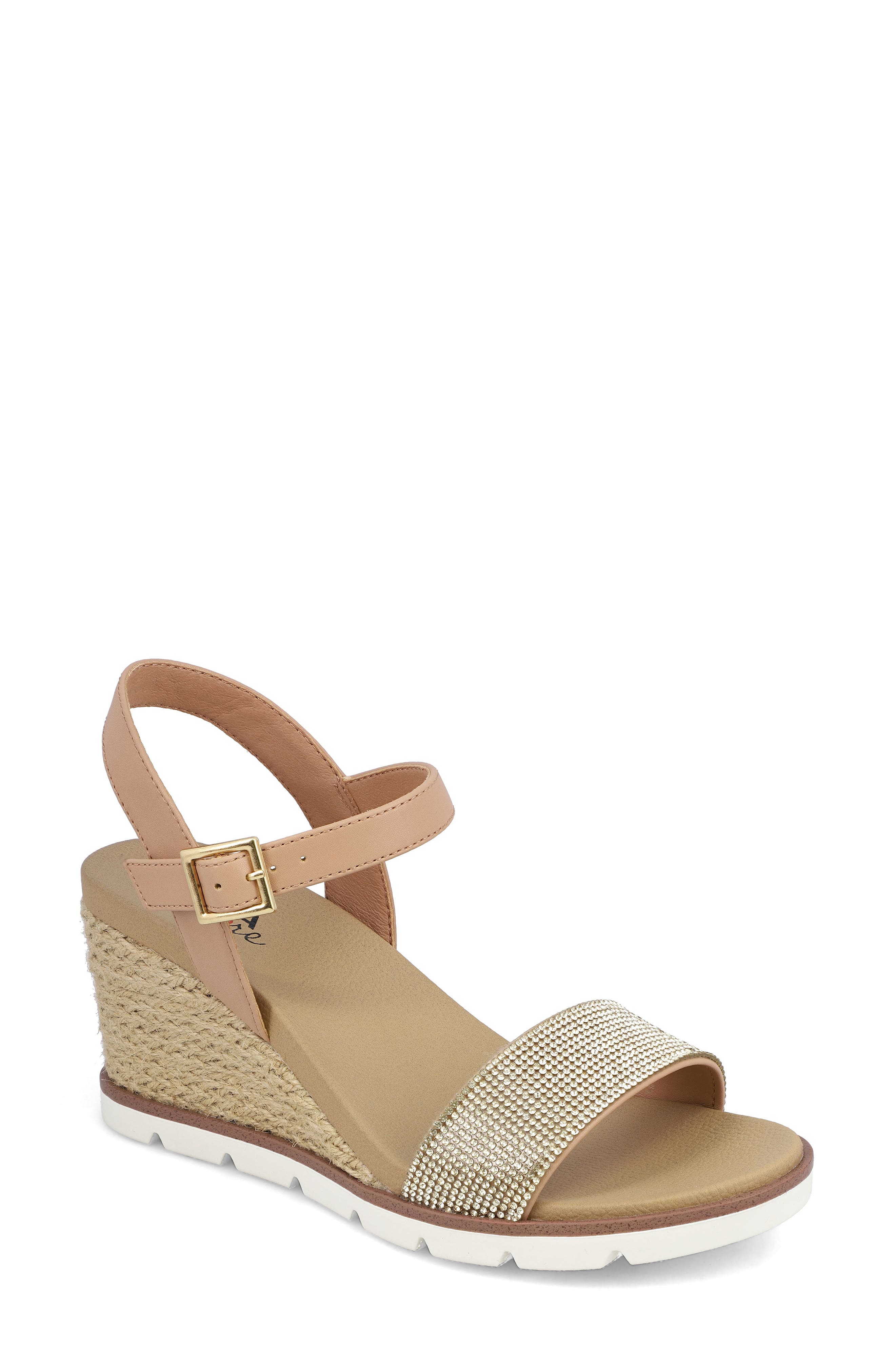 MIA AMORE Lonny Espadrille Wedge Sandal, Main, color, 