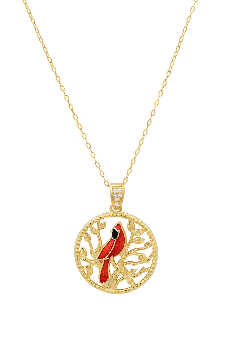 Cardinal Pendant Necklace, Main, color, GOLD