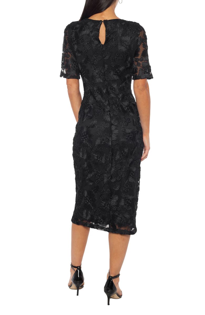 Marina Floral Emboidered Sheath Dress, Alternate, color,