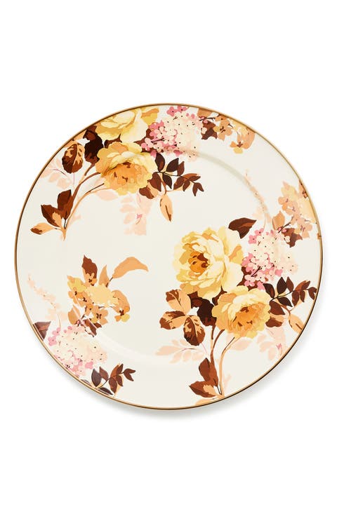 Wild Rose White Charger Plate