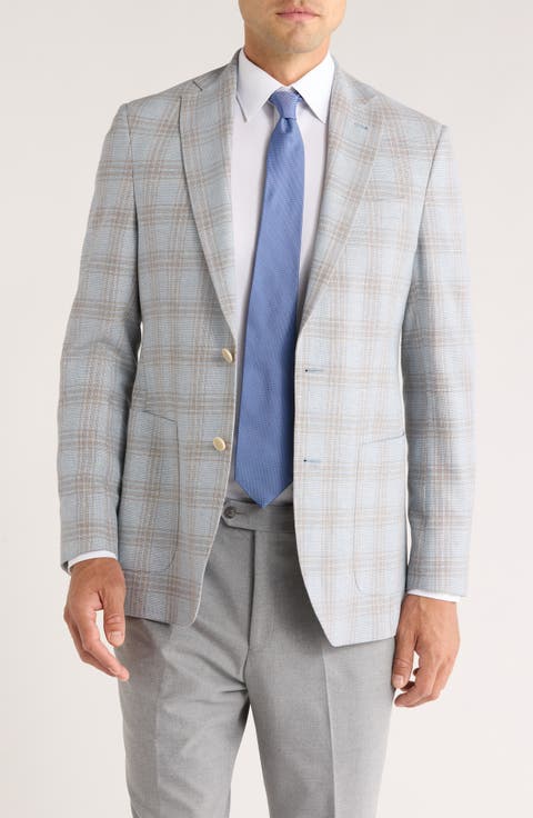 Hampton Plaid Wool & Linen Blend Sport Coat