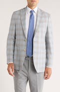 Jack Victor Hampton Plaid Wool & Linen Blend Sport Coat