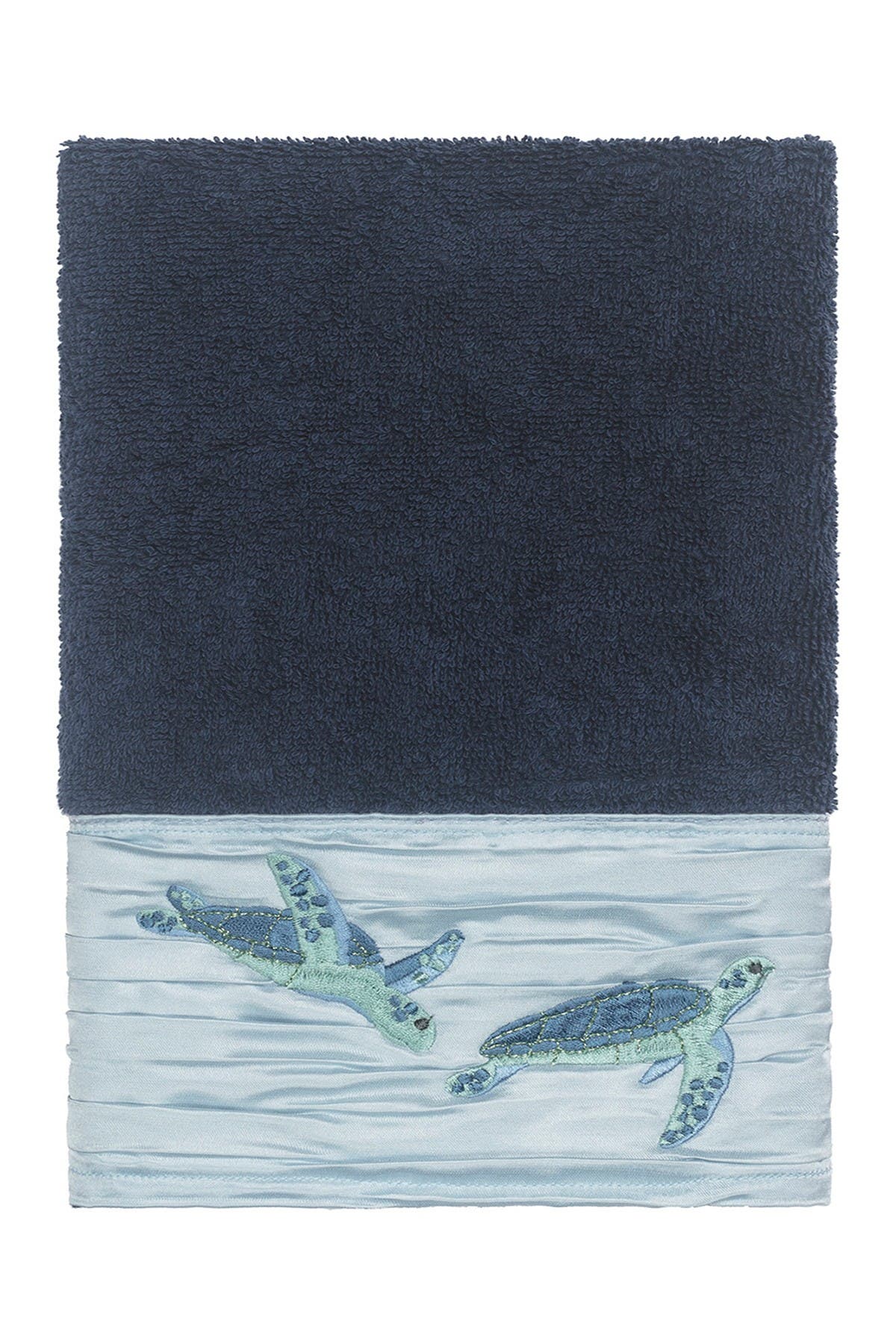 Linum Home Textiles Mia Embellished Hand Towel - Midnight Blue ...