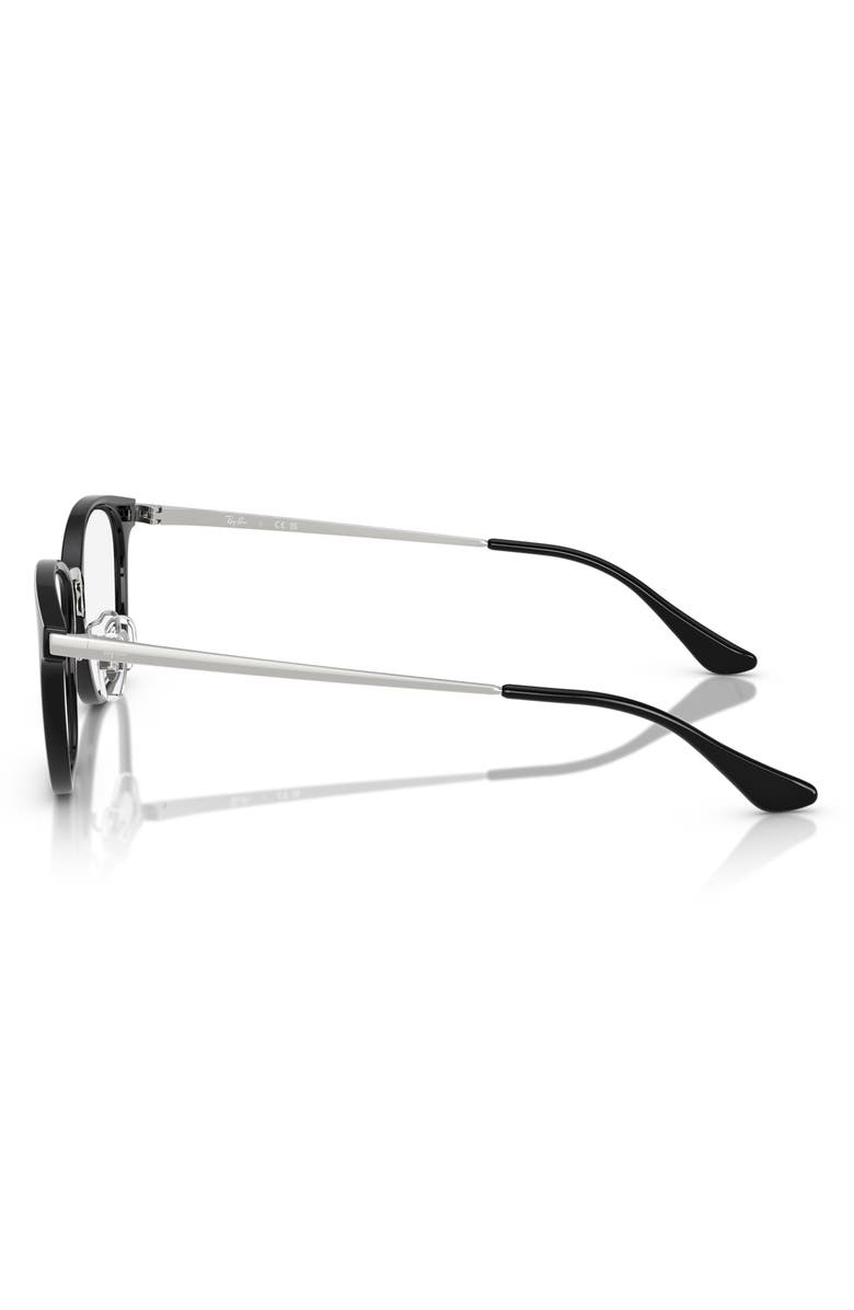 Ray-Ban 51mm Square Optical Glasses, Alternate, color, Shiny Black