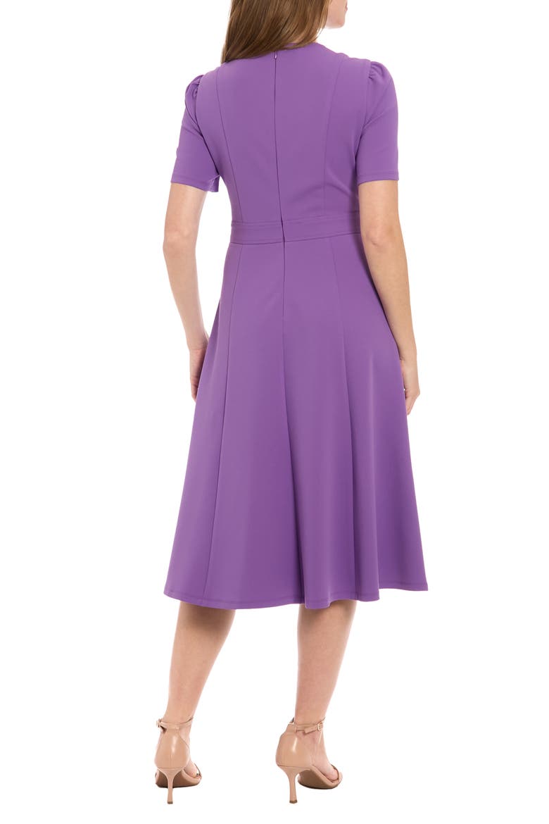 Side Tab Fit & Flare Dress, Alternate, color, DEEP LAVENDER