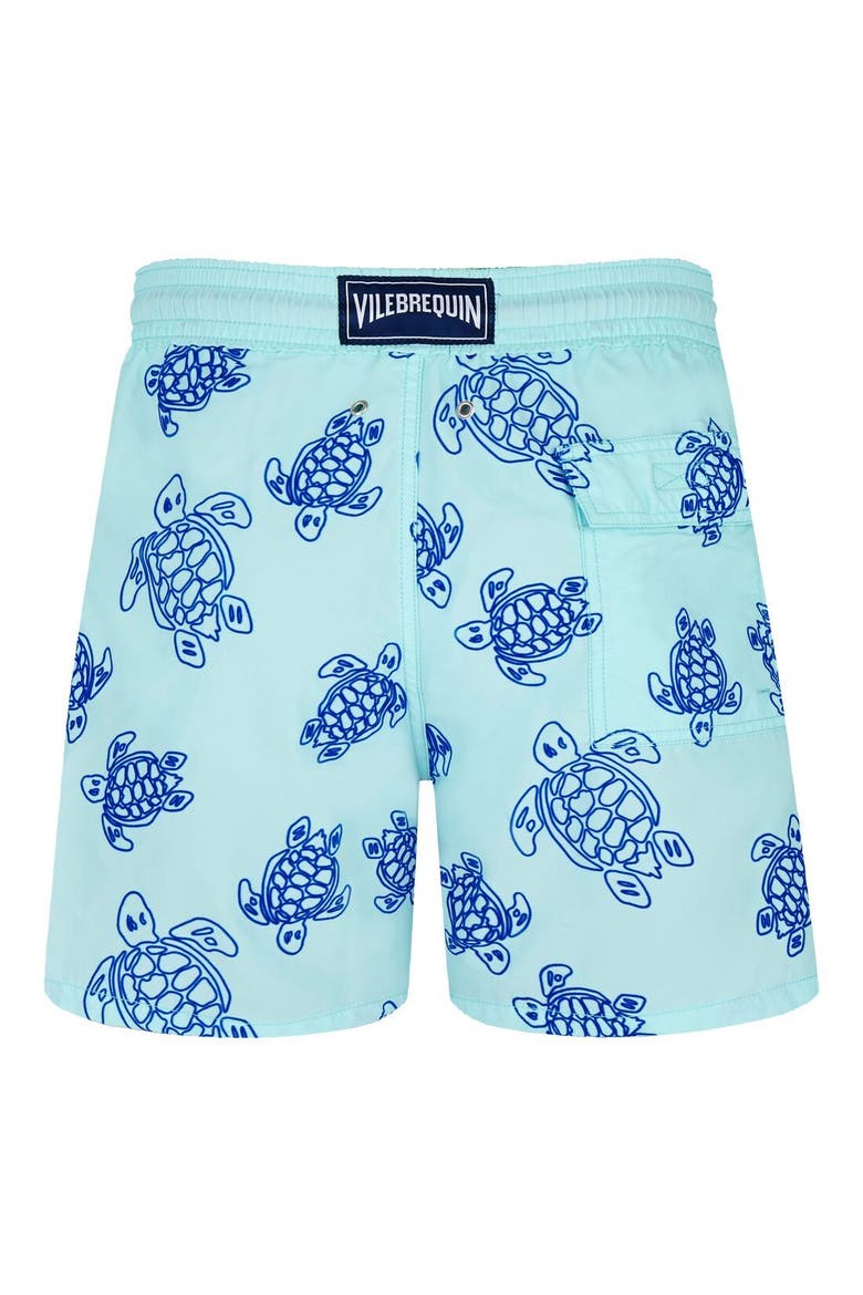 Men's Flock Ronde Des Tortues Swim Trunks, Alternate, color, THALASSA