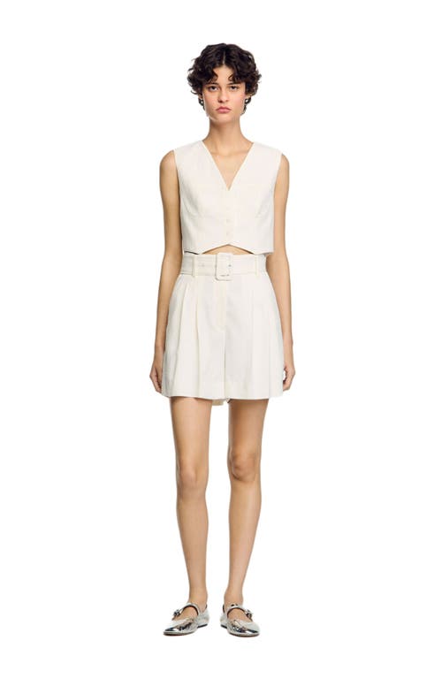 SANDRO SANDRO SEQUIN HIGH-WAISTED SHORTS
