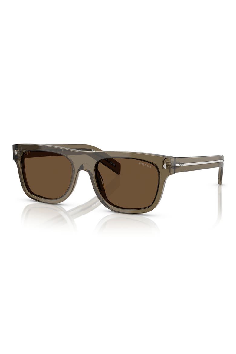 55mm Pillow Sunglasses, Alternate, color, DARK BROWN