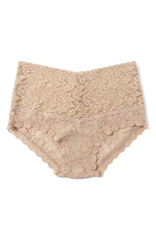 Hanky Panky Retro Lace Boyshorts In Brown