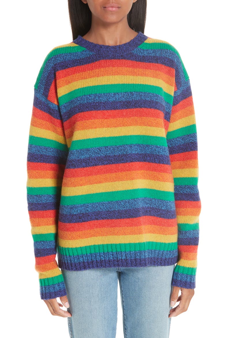 Rainbow Sweater, Main, color, MULTI