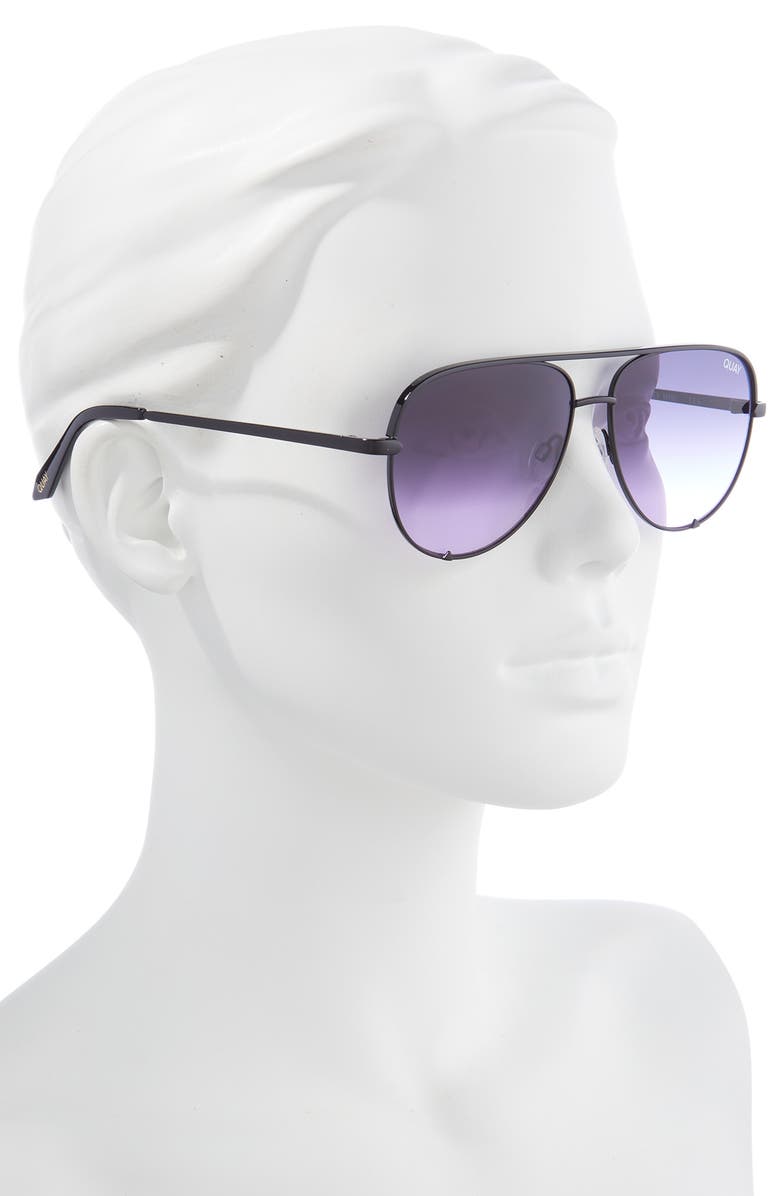QUAY High Key Mini 60mm Aviator Sunglasses, Alternate, color,