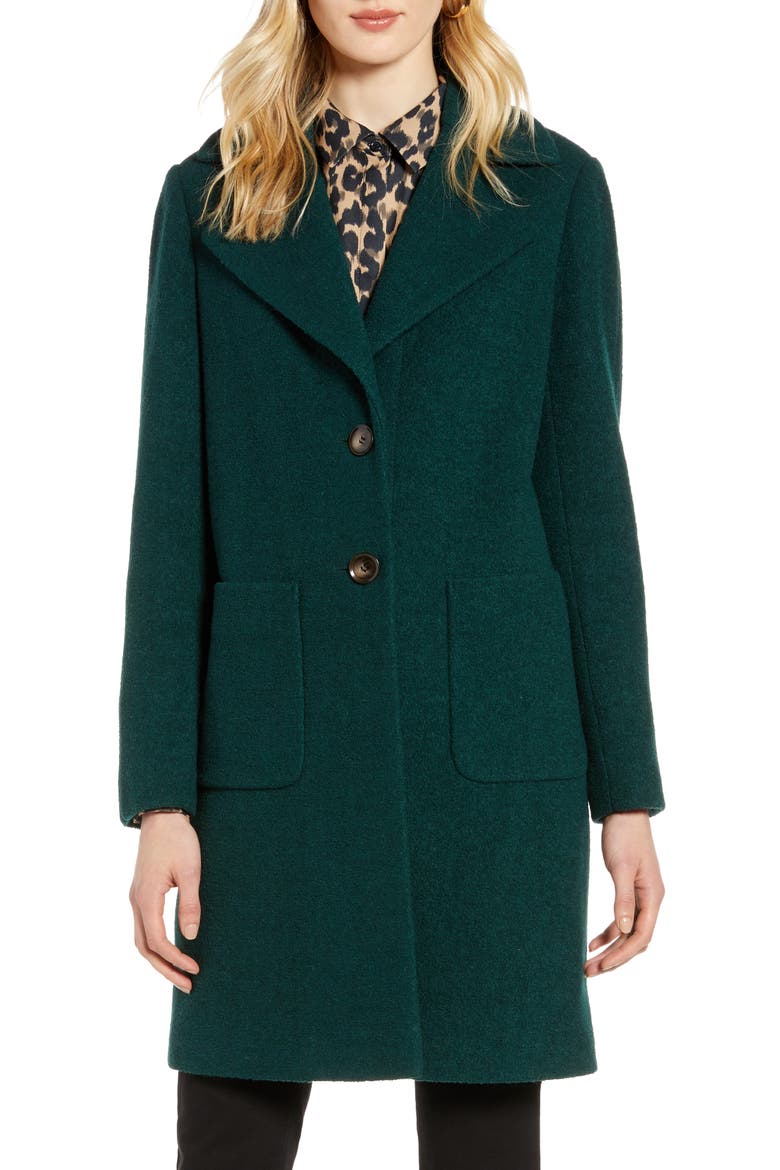 Patch Pocket Coat, Alternate, color, JADE GREEN