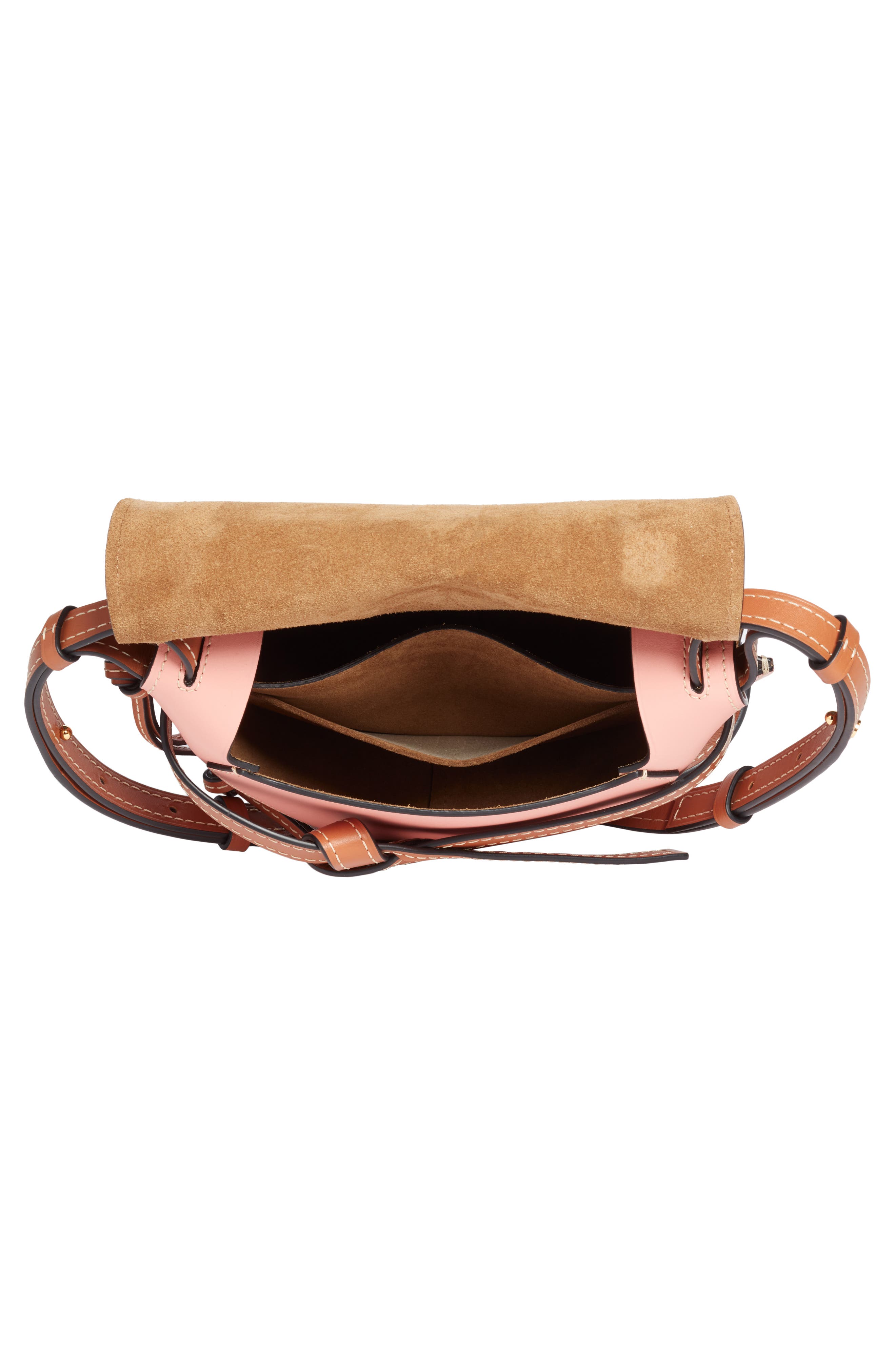 Gate Small Leather Crossbody Bag, Alternate, color, ORANGE/ BLOSSOM