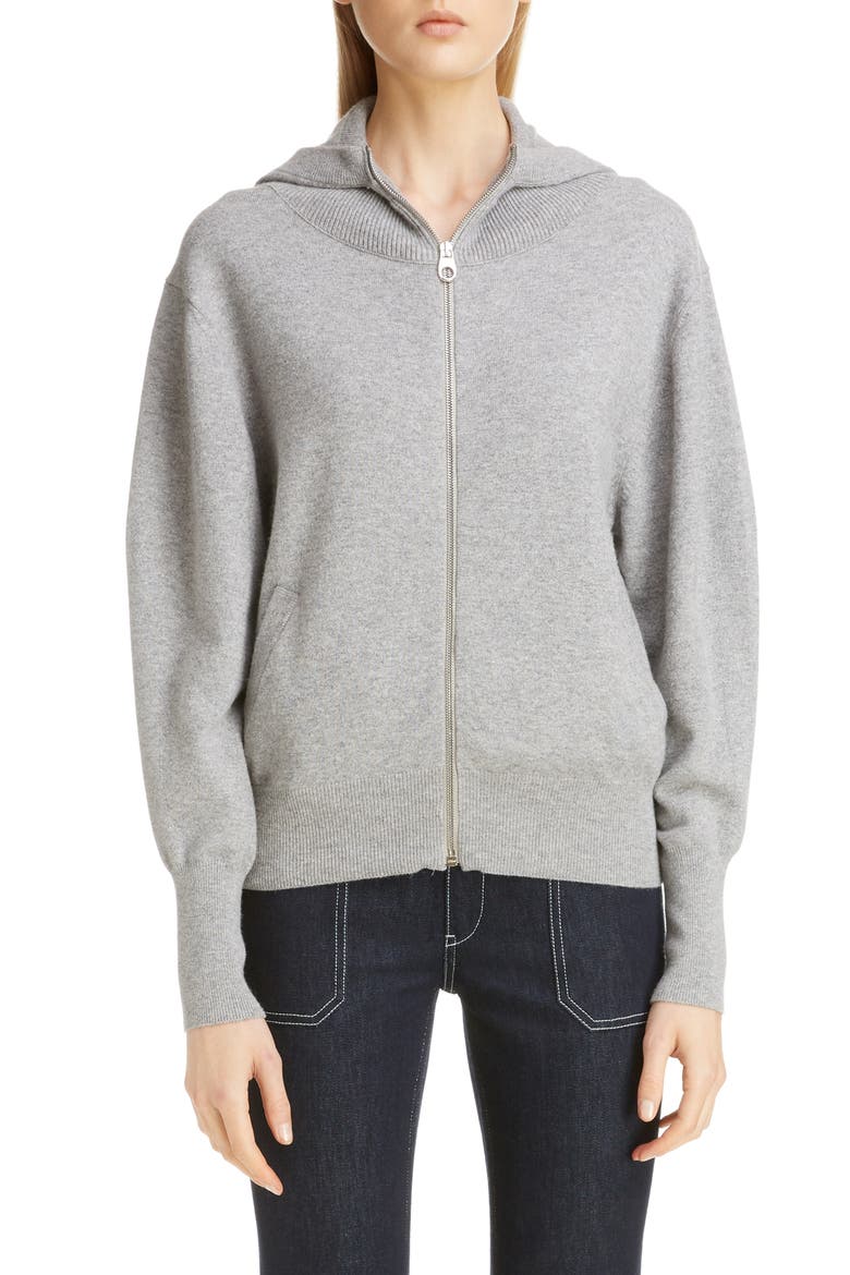 Cashmere Blend Hoodie, Main, color, SWAN GREY