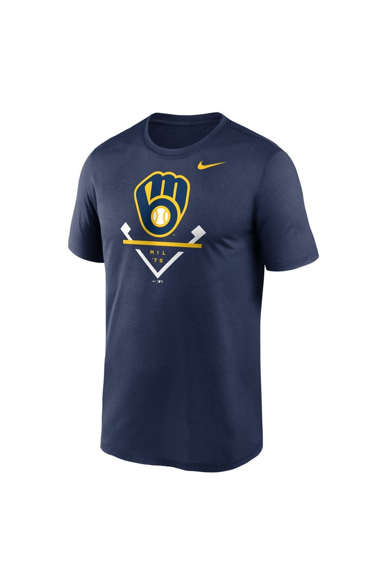 Nike Men's Nike Navy Milwaukee Brewers Icon Legend T-Shirt, Alternate, color, Navy